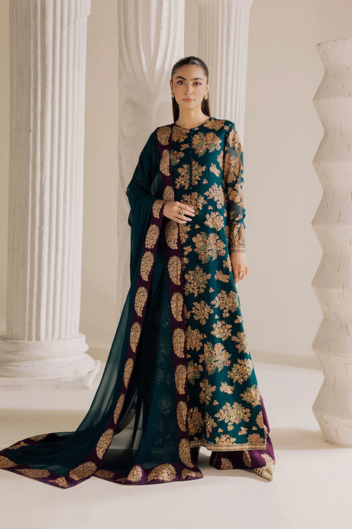 green emerald velvet dress Lavish Premium Eastern Dresses in Pakistan for Women main image 0