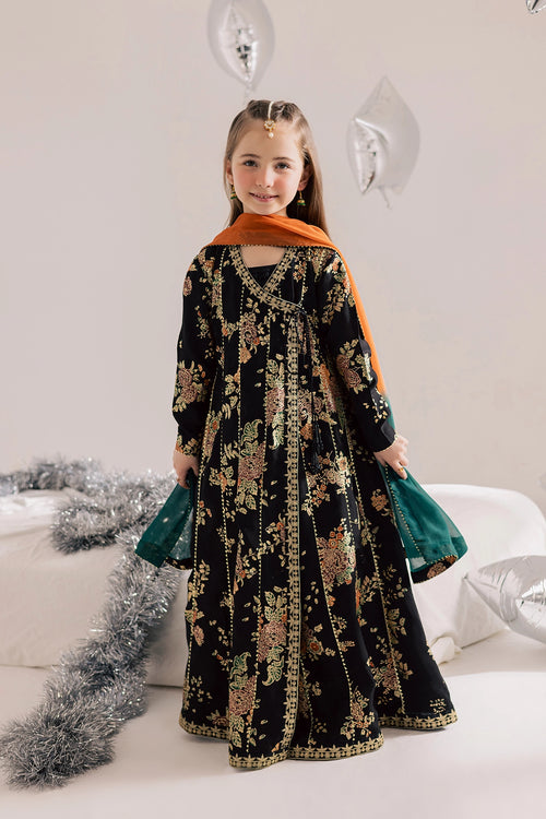 childrens indian dresses Pink/Orange Floral Tiered Maxi Dress – Peacocks & Pearls Lexington main image 0